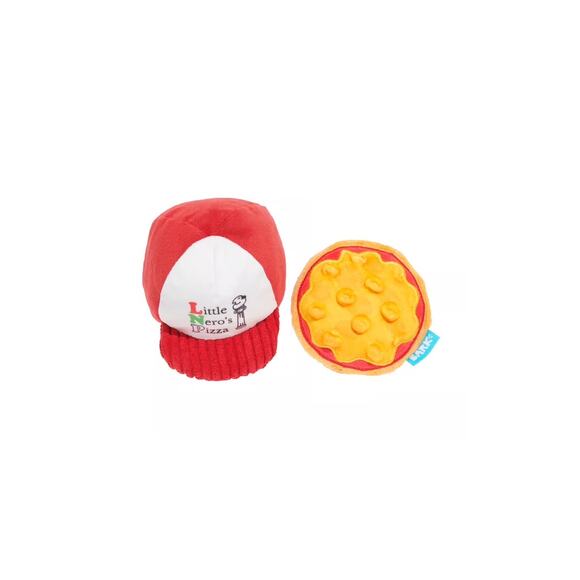 BARK Home Alone Size XS/S Little Nero’s Pizza Set 2 Mini Dog Toys Squeak Crinkle - Picture 3 of 5